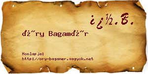 Őry Bagamér névjegykártya